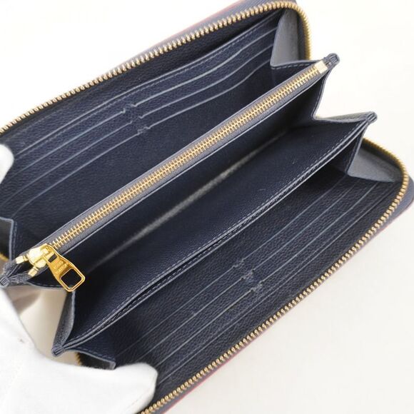 Louis Vuitton Long Wallet Monogram / Empreinte Zippy Wallet M62121 Marine Rouge - Picture 3 of 10